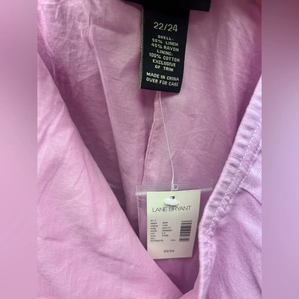 Lane Bryant- Light‎ purple, Linen Blend Skirt- New with tags, 22/24